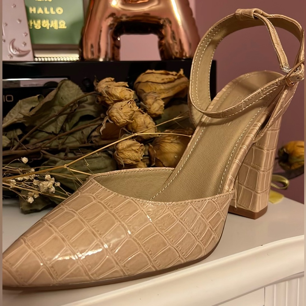 Revolve Faux Croc Heels